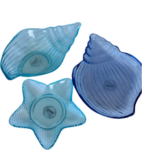 Afbeelding in Gallery-weergave laden, Schaaltje schelp blauw glas - zeester