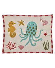 Afbeelding in Gallery-weergave laden, Plaid met zeedieren - Octopus - RICE