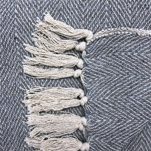 Afbeelding in Gallery-weergave laden, Plaid - zigzag - grijsblauw - Lavandoux