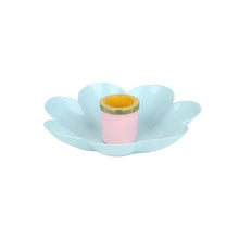 Afbeelding in Gallery-weergave laden, Kaarshouder emaille bloem - pastelkleur - set van 3 - Talking Tables