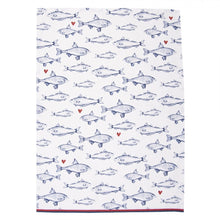 Afbeelding in Gallery-weergave laden, Theedoek met Vissen blauw/rood - Clayre & Eef