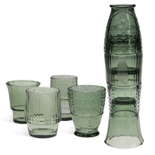 Afbeelding in Gallery-weergave laden, Glazen stapelbaar vis - groen - Rex London - set van 4