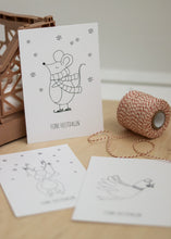 Afbeelding in Gallery-weergave laden, Kerstkleurkaarten set - Juulz Illustrations - A6 met envelop