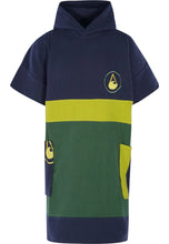 Afbeelding in Gallery-weergave laden, Surfponcho voor op reis - Pampatar - blauw/groen/geel - L - Wave Hawaii