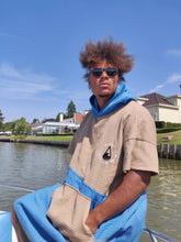 Afbeelding in Gallery-weergave laden, Surfponcho voor op reis - Blauw/Taupe L - Wave Hawaii
