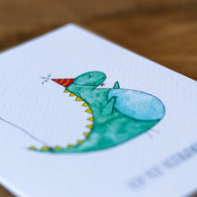 Afbeelding in Gallery-weergave laden, Wenskaart Dino - Juulz Illustrations - A6 met envelop