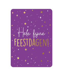 Ansichtkaart kerst - Hele fijne feestdagen