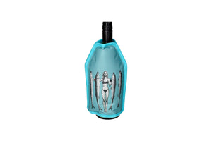 Koelsleeve voor wijnfles - vrouw met vissen - Gift Company