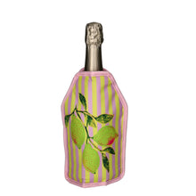 Afbeelding in Gallery-weergave laden, Koelsleeve voor wijnfles - citroenen roze/geel - Gift Company
