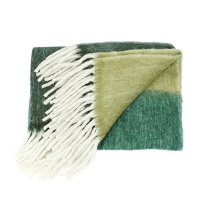 Plaid wol -  Zeegroen - Imbarro