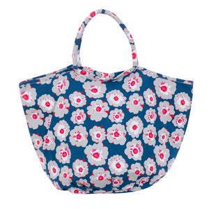 Canvas Shopper/Strandtas Lilly blauw - grijs - Overbeck and Friends