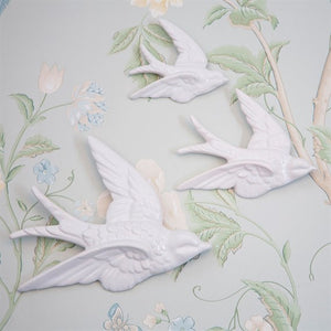 Muurdecoratie drie zwaluwen – wit – Sass & Belle