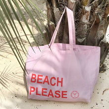 Afbeelding in Gallery-weergave laden, Strandtas katoen - Beach Please - Roze - Love Ibiza
