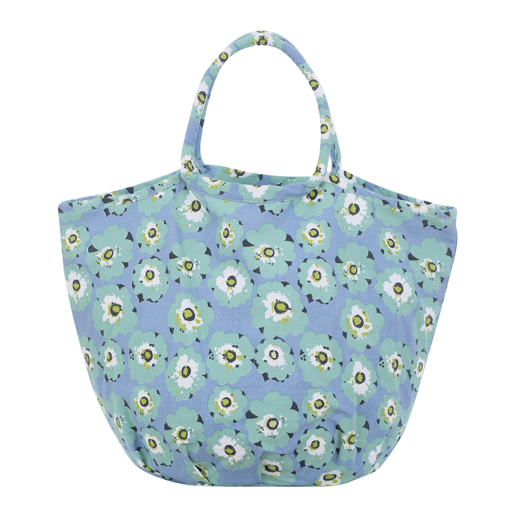 Canvas Shopper/Strandtas Lilly lichtblauw/turkoois - Overbeck and Friends