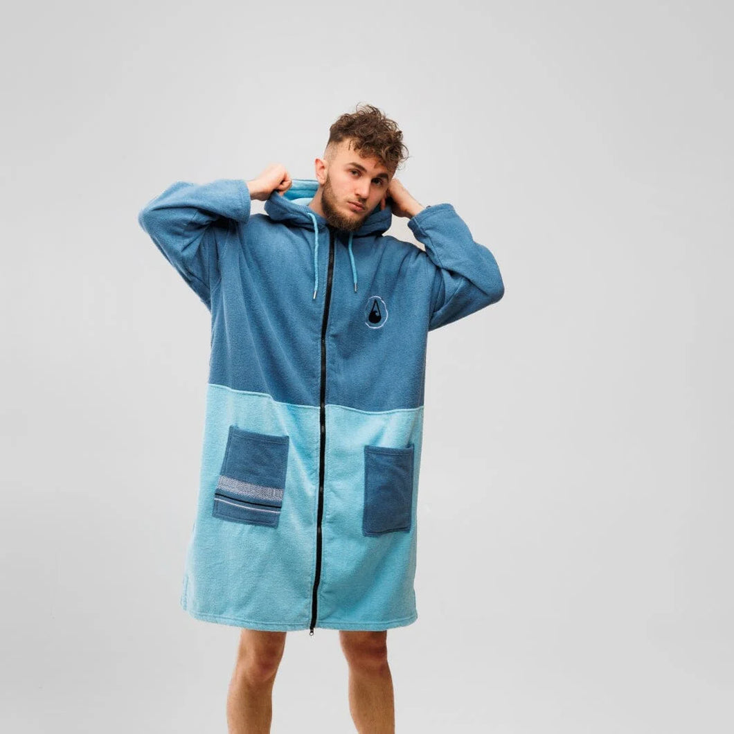 Surfponcho met lange. mouw en rits - BLEYS - Maat L / XL (unisex)- Wave Hawaii