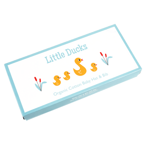 Cadeauset Little Ducks mutsje en slabbertje - Rex London