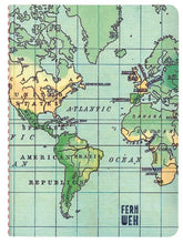 Afbeelding in Gallery-weergave laden, Notitieboekjes reizen, set van 3 - Fernweh - Wereldkaart
