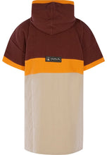 Afbeelding in Gallery-weergave laden, Surfponcho voor op reis - Porlamar - rood oranje taupe -  M - Wave Hawaii
